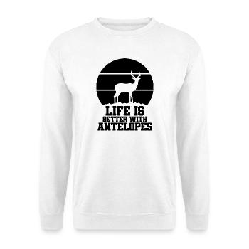 Antelope Humor Saying - Unisex Sweatshirt - white - Front