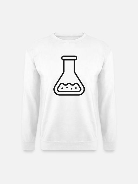 Laborflaschen-Linien-Symbol - Unisex Pullover - Weiß