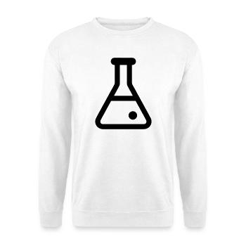 Chemielabor Erlenmeyer Flask - Unisex Pullover - Weiß - Vorne - Alina (178cm) & Michal (187cm)