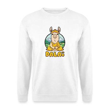 Dalai Lama - Unisex Pullover - Weiß - Vorne - Alina (178cm) & Michal (187cm)