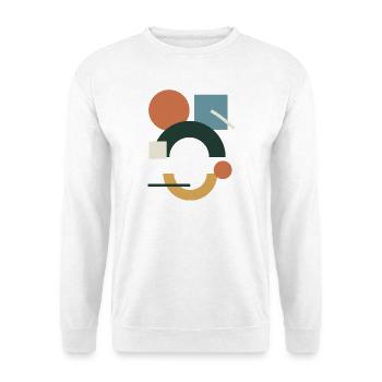 Bewegung - Unisex Pullover - Weiß - Vorne - Alina (178cm) & Michal (187cm)