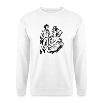 Goth Brautpaar - Unisex Pullover - Weiß - Vorne - Alina (178cm) & Michal (187cm)