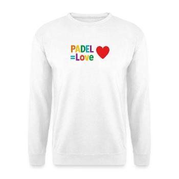 Padel Liebe Herz - Unisex Pullover - Weiß - Vorne