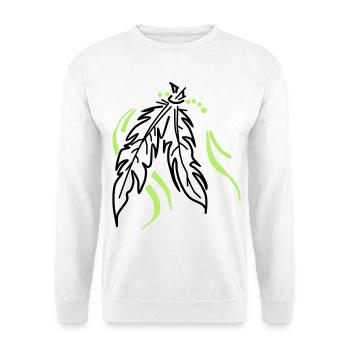 Zusammen gebunden – Spirituelle Federn - Unisex Pullover - Weiß - Vorne