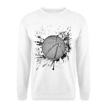 Basketball - Basketballer - Basketball Retro - Unisex Pullover - Weiß - Vorne