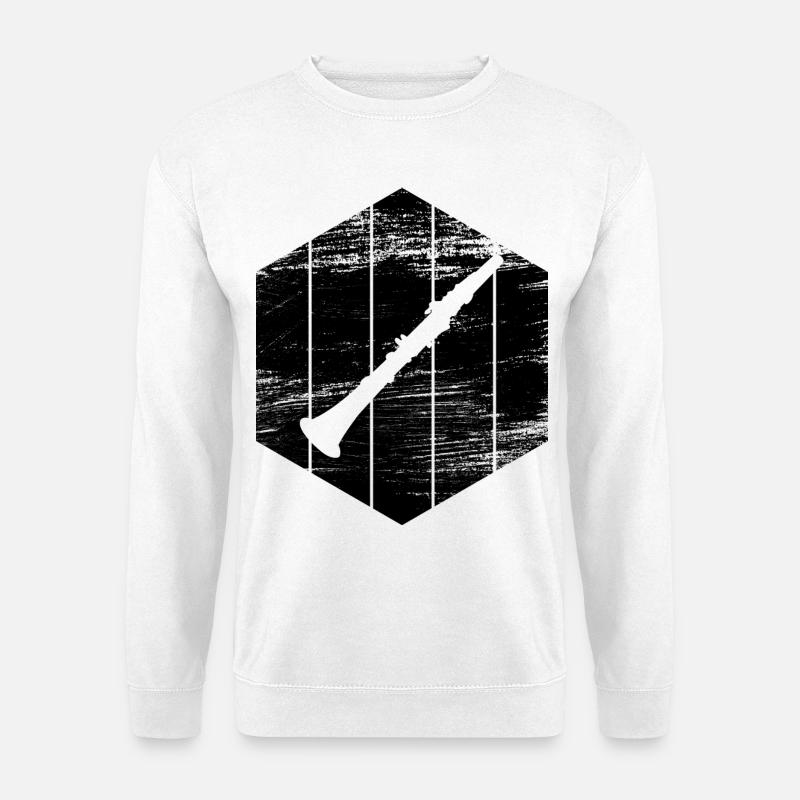 Klarinette Skizze - Unisex Pullover - Weiß