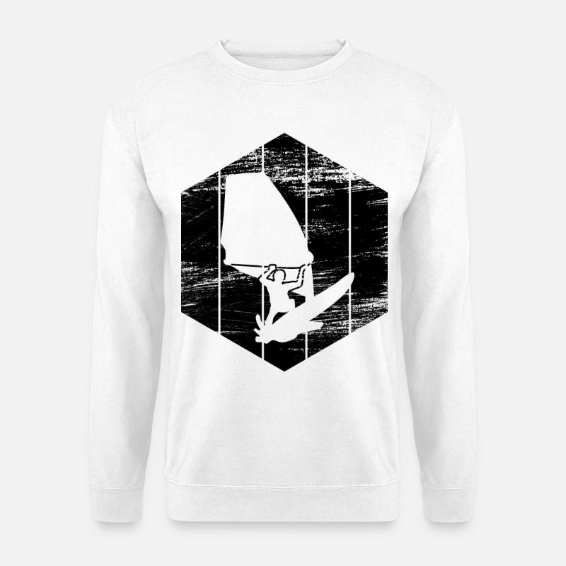 Windsurfer Skizze - Unisex Pullover - Weiß