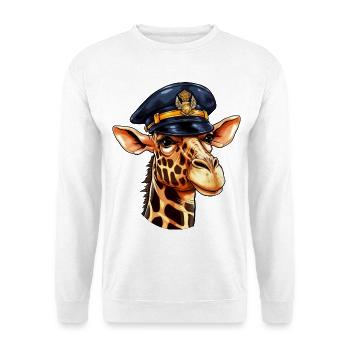 Girafe Policier - Sweat-shirt Unisexe - blanc - Devant