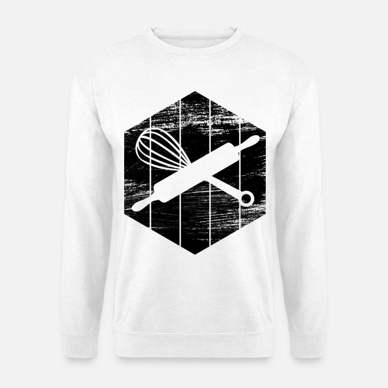 Nudelholz und Handmixer - Unisex Pullover - Weiß
