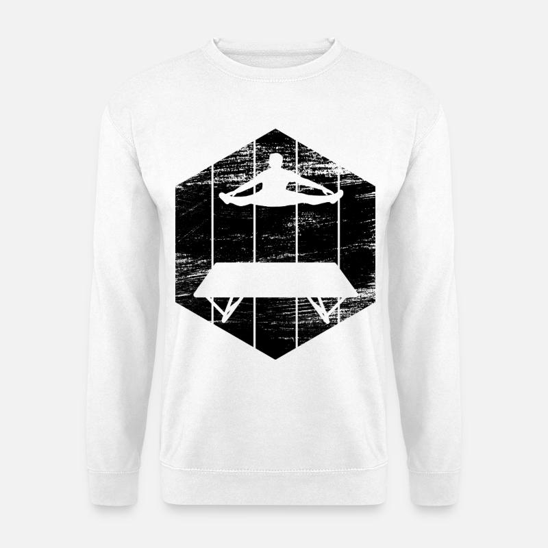 Trampolinist Zeichnung - Unisex Pullover - Weiß