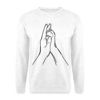 Hand + Dog Paw - High Five - Dog Fan - Unisex Sweatshirt - white - Front