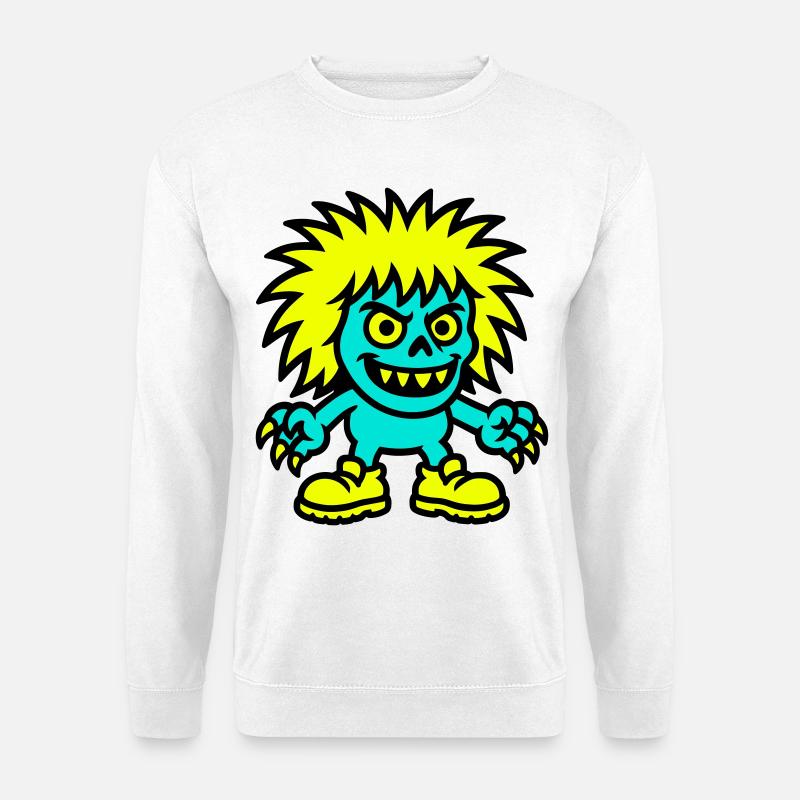 Monster mit gelben Haaren - Unisex Pullover - Weiß