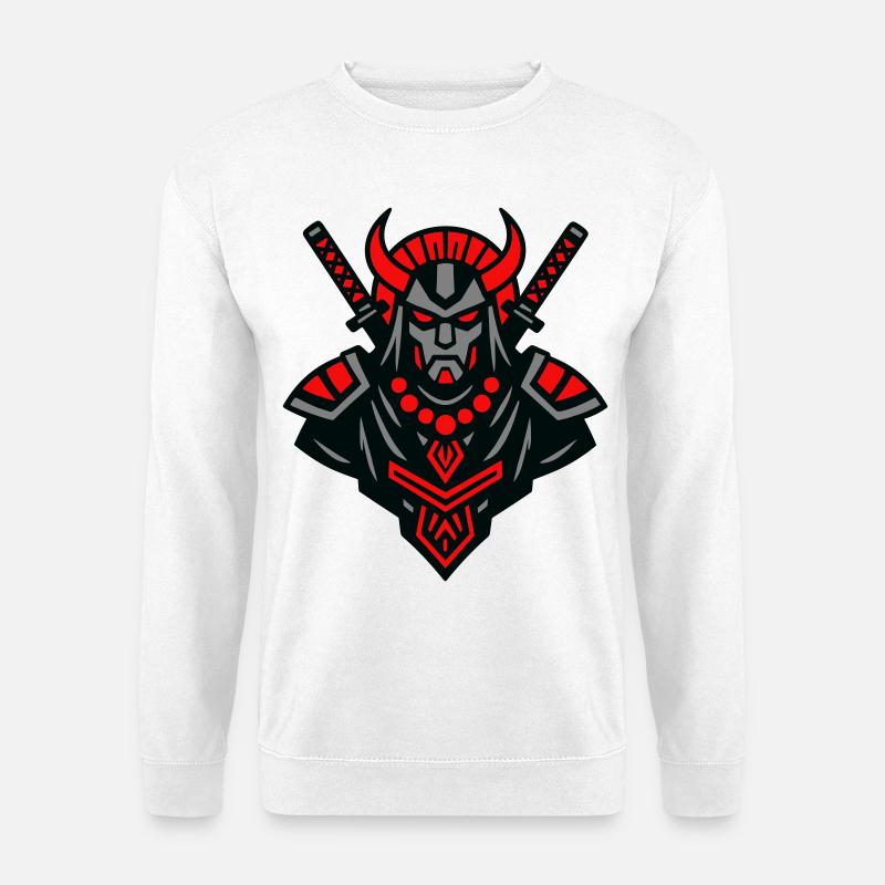 Samurai Devil Warrior - Unisex Pullover - Weiß