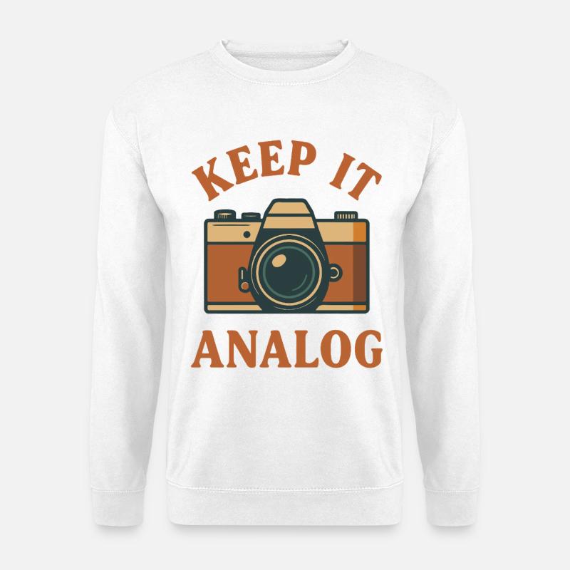 Bleib analog - Unisex Pullover - Weiß