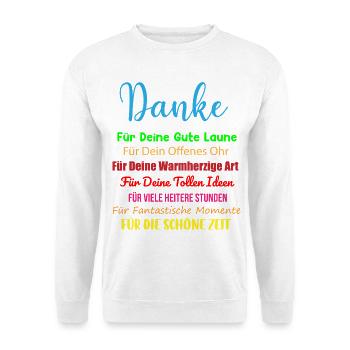 Kollegen Arbeitkollegen Danke Spruch Geschenk - Unisex Pullover - Weiß - Vorne