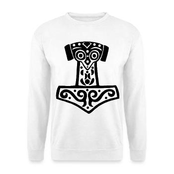 Thor's Hammer (Black) - Unisex Sweatshirt - white - Front