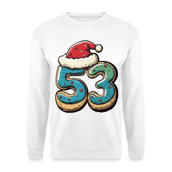 53 Number Biscuit Christmas - Unisex Sweatshirt - white - Front