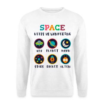 Space arouses curiosity - Unisex Sweatshirt - white - Front