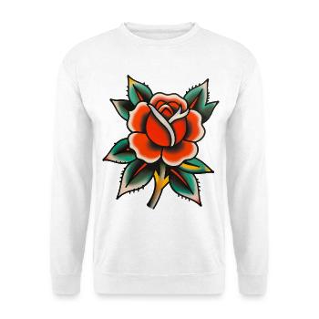 Classic Tattoo Rose - Unisex Sweatshirt - white - Front