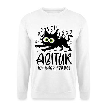 Abitur 2026 I'm done cat - Unisex Sweatshirt - white - Front
