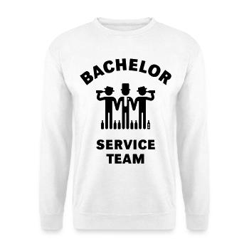 Équipe de service pour célibataires (marié / enterrement de vie de garçon / noir) - Sweat-shirt Unisexe - blanc - Devant