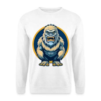 Yeti Kawaii Mascot Cartoon Character Clipart Logo - Unisex Sweatshirt - white - Front