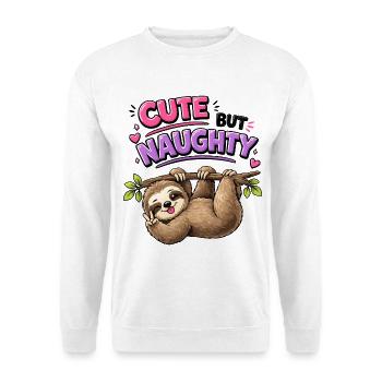 Süß aber frech Faultier - Unisex Pullover - Weiß - Vorne