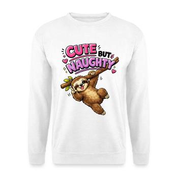 Cute but naughty sloth - Unisex Sweatshirt - white - Front