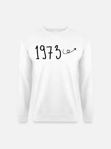 1973 Anniversary 1973 Retro 1973 - Unisex Sweatshirt - white