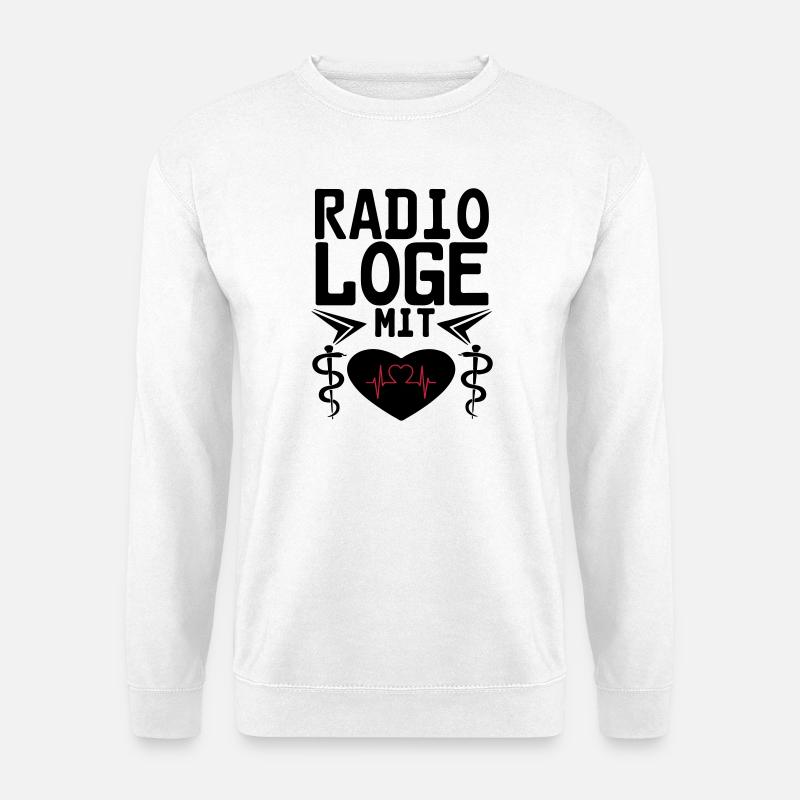 Radiologe mit Herz Geschenk - Unisex Pullover - Weiß