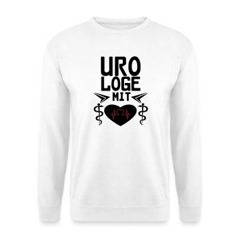 Urologe mit Herz Geschenk - Unisex Pullover - Weiß - Vorne