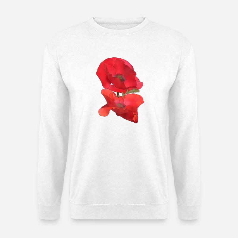 Mohn - Unisex Pullover - Weiß