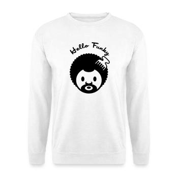 Hello Funky flex - Sweat-shirt Unisexe - blanc - Devant