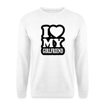 I love my girlfriend - Unisex Sweatshirt - white - Front