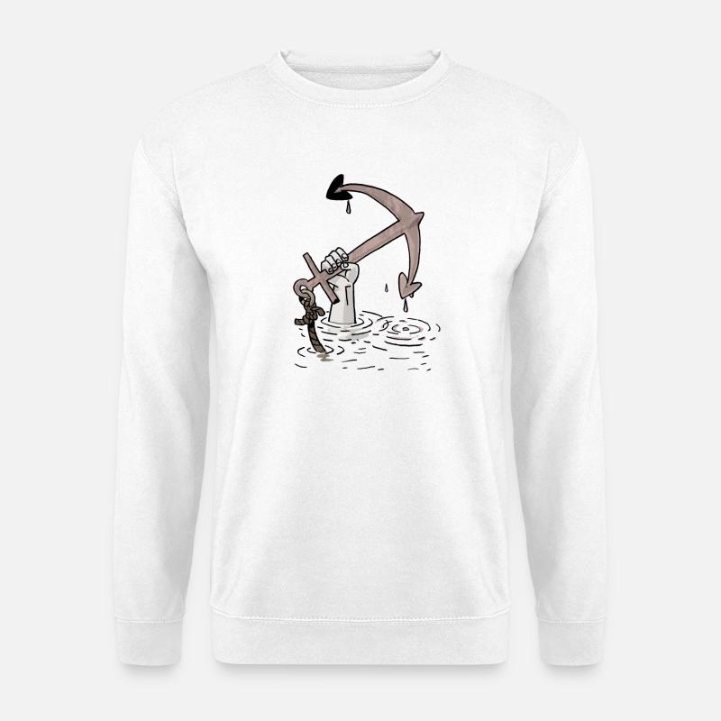 Anker - Unisex Pullover - Weiß