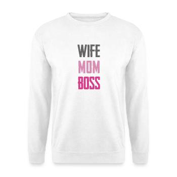 Épouse Maman – Déclaration de rôle forte - Sweat-shirt Unisexe - blanc - Devant
