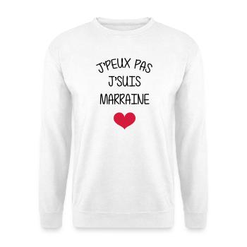 Marraine Parrain Bébé Naissance Tante Amour - Sweat-shirt Unisexe - blanc - Devant