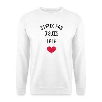 Tante / Tata / Marraine / Oncle / Nourrice / Bébé - Sweat-shirt Unisexe - blanc - Devant