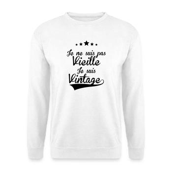 Vintage_FR_F - Sweat-shirt Unisexe - blanc - Devant