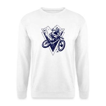 Mountain Biker in Ridge Triangle - Unisex Sweatshirt - white - Front