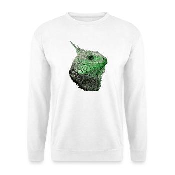 leguane, Leguankopf, beste reptilien kleidung - Unisex Pullover - Weiß - Vorne