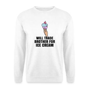 Lustig Statement Nachspeise Süßigkeiten Eis Lecker - Unisex Pullover - Weiß - Vorne
