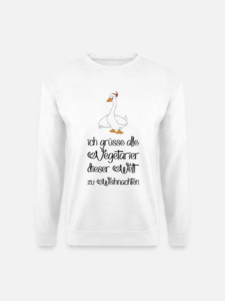 Lustige Geschenke für Vegetarier zu Weihnachten - Unisex Pullover - Weiß