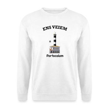 Portocolom Mallorca, Katalanisch, Wir sehen uns - Unisex Pullover - Weiß - Vorne