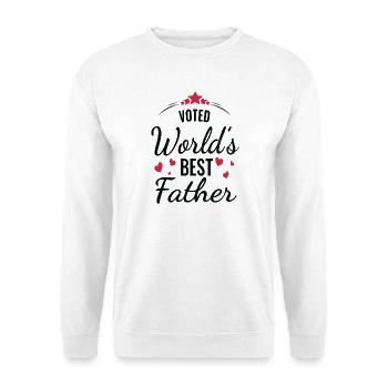 Voted World’s Best Father Heart Design - Unisex Sweatshirt - white - Front
