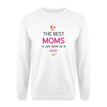Die besten Mütter werden im Mai geboren - Unisex Pullover - Weiß - Vorne