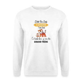 Enfant Annonce grossesse humour futur grand frère - Sweat-shirt Unisexe - blanc - Devant