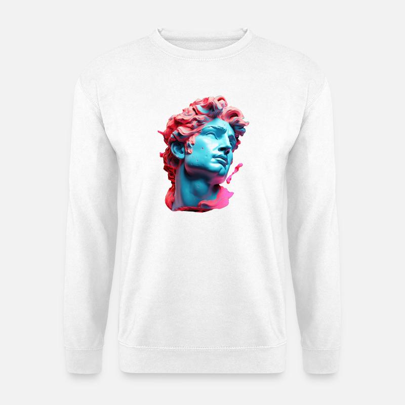 Neonmarmor-Kopf-Antlitz - Unisex Pullover - Weiß