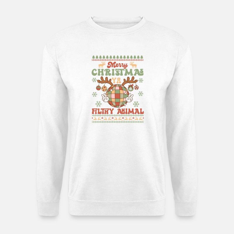 Pull de Noël moche - Sweat-shirt Unisexe - blanc