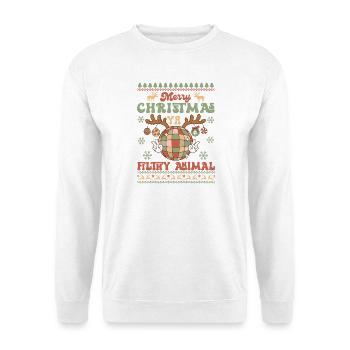 Pull de Noël moche - Sweat-shirt Unisexe - blanc - Devant